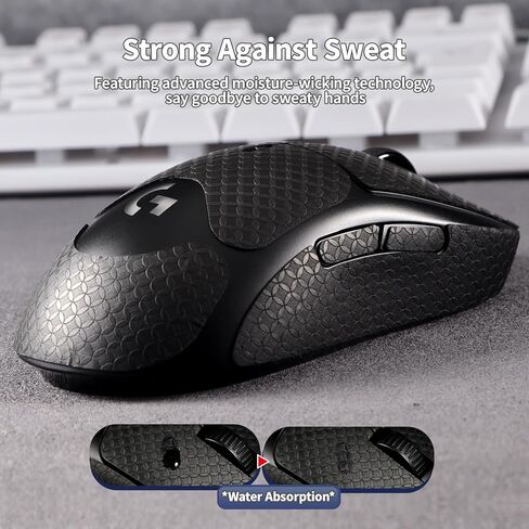 شريط ماوس مقاوم للعرق لـ Logitech G Pro X Superlight 2 ملصق مضاد للانزلاق لـ G Pro Superlight 2 غلاف لاصق مسبق القطع (أسود) in Saudi Arabia