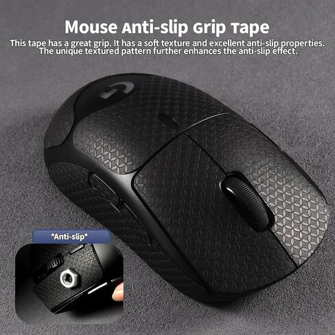 شريط ماوس مقاوم للعرق لـ Logitech G Pro X Superlight 2 ملصق مضاد للانزلاق لـ G Pro Superlight 2 غلاف لاصق مسبق القطع (أسود) in Saudi Arabia