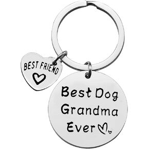 Xiahuyu Dog Grandma Gifts Keychain Mothers Day Gifts Best Dog Grandma Ever Keychain Dog Owner Gifts Dog Grandma Gifts for Women Christmas Birthday Gifts Dog Lover Gifts for Grandma Grandmother