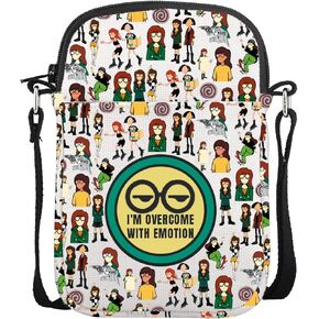 CMNIM Daria Merch Daria Characters Mini Crossbody Bag Daria TV Show Gifts 90s Gifts I'm Overcome with Emotion Shoulder