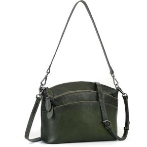 Leather Crossbody Bags for Women Genuine Leather Purses Satchel Shoulder Bag for Ladies with Two Strap