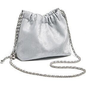 FOXLOVER Velvet Fabric Crossbody Bags for Women Medium Size Chain Strap Chamois Leather Shoulder Purses Trendy