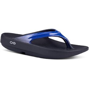 OOFOS OOlala Women's Thong Flip-Flip Sandals - Post Exercise Active Sport Lightweight Recovery Footwear - Reduces Stress on Feet, Joints & Back - Machine Washable (Classic Black, us_footwear_size_system, adult, women, numeric, medium, numeric_6) in Kuwait