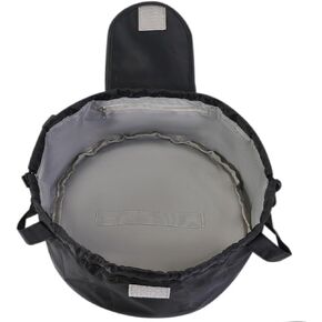 Large Barrel Drawstring Makeup Bag Make up Bags Toiletry Organizer for Women(Black)