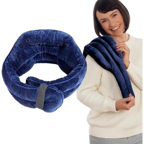 SunnyBay Microwave Heating Pad, Microwavable Heated Neck Pillow for Moist Hot Therapy, Heated Neck and Shoulder Wrap with Wheat Filling and Washable Cover, Purple, 2.5 lbs,12"x2"x2"