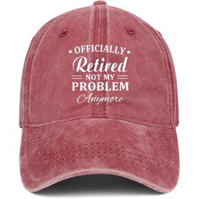 Officially Retired Hat for Women Men 2025, Funny Adjustable Cotton Embroidery Retirement Baseball Cap