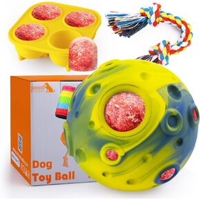 Dog Puzzle Toy,Treat Dispensing Dog Toys,Chew Toys with Frozen Mold,Interactive Dog Toys with Rope Knot,Anxiety Relief,Easy to Clean