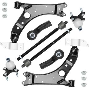 8pc Front Lower Control Arms Suspension Kit Fit for Audi A3 2006-2013 for A3 Quattro 2007-2013 Fit for Volkswagen for EOS 2007-2016 for Golf 2010-2014 for GTI 2007-2014 for Jetta 2006-2014 MS101148