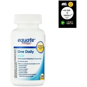Maker Explorador Equate One Daily Men's Multivitamin/Multimineral Supplement Tablets, 200 Count and Card Gift Private Label