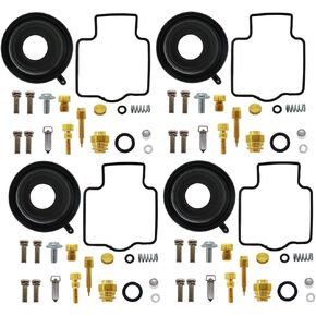 4-Pack Carburetor Carb Repair Rebuild Kit with Diaphragm Replacement for Yamaha YZF600R 1997-2007