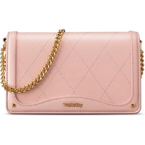 Crossbody Purse for Women Black Quilted Patent Leather Trendy Clutch Bag with Gold Chain for Night Out Party
