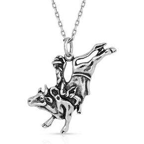 Montana Silversmiths Western Men's Necklace (Bull Rider)