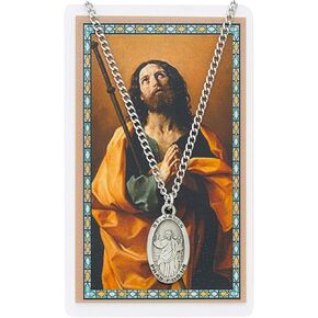 Oval St. James the Greater Medal with Prayer Card