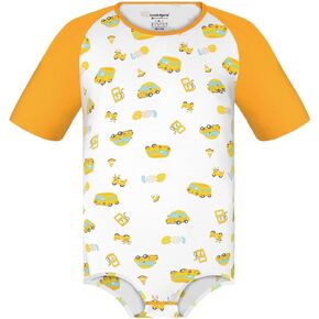 Men One-Piece Pajama Short Sleeve Shirt Leotard Bodysuit - Cartoon Car
