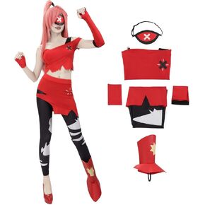C-ZOFEK Cherri Bomb Cosplay Costume With Gloves Eye Mask Shoes Cover Full Set Outfit for Women