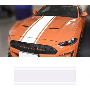 Car Hood Decals Sticker Universal Auto Racing Modified Body Stripes Vinyl Exterior Decoration Accessories Decal,White