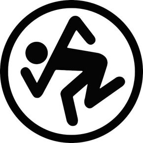 Dancing Stick Figure Symbol 5.5" Wide Custom Decorative DIE Cut Decal DRI - Black