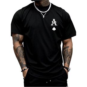 Verdusa Men's Graphic Tees Casual Short Sleeve Round Neck T Shirt Tops