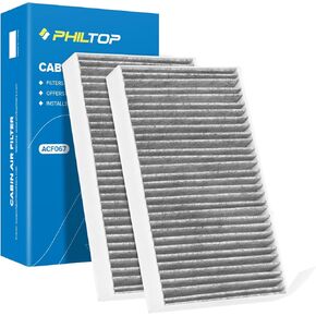 PHILTOP Cabin Air Filter, Replacement for CP681 (1107681-00-A), Model 3 (2017-2021), Model Y(2020-2021), Premium ACF067 Cabin Filter with Activated Carbon