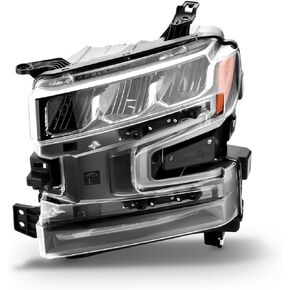 LED Headlights Assembly Compatible with 2019 2020 2021 Chevy Silverado 1500,Headlamp w/o Intelligent High Beams Passenger Side Replacement GM2503497 84621851