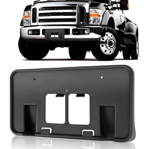 Front Bumper License Plate Bracket, Fit for F250 F350 F450 F550 Super Duty 2005‑2007 with PP Material