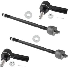 ES80941 EV800234 Front Inner & Outer Tie Rod Ends for Toyota Tacoma 2005-2015 (2WD; Base & X-Runner), Pack of 4