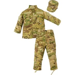 Trooper Clothing Combat 3 Piece Trooper Set w/10 Pockets, Small, Multi Color Camo, Small 6-8,