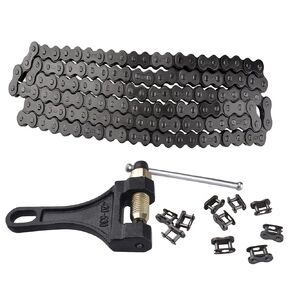 420 Drive Roller Chain 132 Links Breaker for 50cc 70cc 90cc 110cc 125cc SSR TaoTao Coolster Apollo Baja Kazuma Chinese ATV 4 Wheeler Quad Pit Dirt Bike