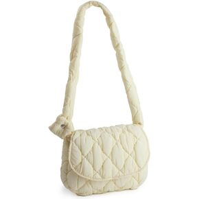 Viva Terry Small Puffer Crossbody Bags for Women Soft Lightweight Quilted Shoulder Bag
