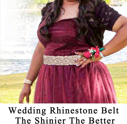 Pardecor Wedding Belt Rhinestone Belt Bridal Wedding Dress Sash Trim Rhinestone Applique Dress Belt Crystal Sash Accessories in Kuwait