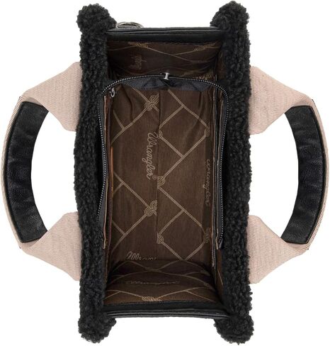Wrangler Tote Bag for Women Fluffy Sherpa Top-Handle Lamb Wool Handbags with Crossbody Strap in Saudi Arabia