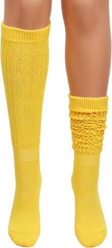 TINTAO Women's Slouch Socks Winter Knee High Scrunch Socks Calf Socks,Soft Long Slouch Boot Socks,Size 5-11#W719 in Kuwait
