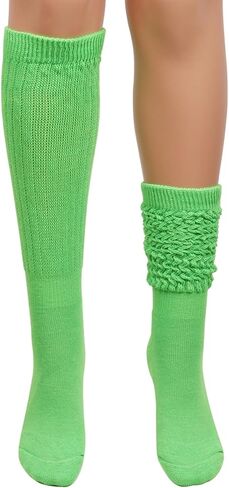 TINTAO Women's Slouch Socks Winter Knee High Scrunch Socks Calf Socks,Soft Long Slouch Boot Socks,Size 5-11#W719 in Kuwait