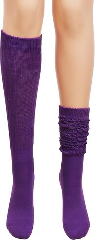 TINTAO Women's Slouch Socks Winter Knee High Scrunch Socks Calf Socks,Soft Long Slouch Boot Socks,Size 5-11#W719 in Kuwait
