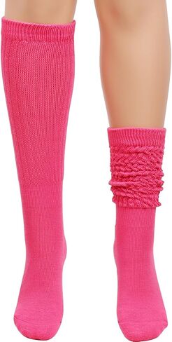 TINTAO Women's Slouch Socks Winter Knee High Scrunch Socks Calf Socks,Soft Long Slouch Boot Socks,Size 5-11#W719 in Kuwait