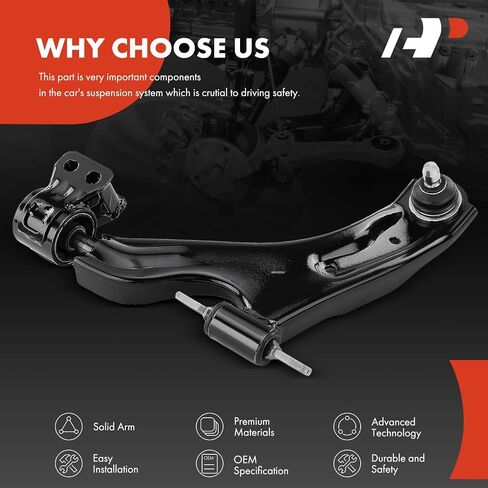 A-Premium Front Left Lower Control Arm, with Ball Joint & Bushing, Compatible with Chevrolet Spark 2013-2015, Spark EV 2014-2016 in Saudi Arabia