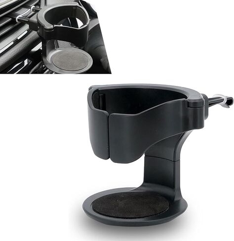Pack-1 حامل أكواب فتحة تهوية السيارة، حامل منفضة سجائر متعدد الوظائف مضاد للاهتزاز، مقبض موسع للأكواب ABS مقاوم للماء مع وسادة مضادة للانزلاق، عالمي لشاحنات السيارات (أسود) in Kuwait