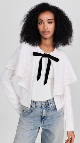 Sea Women's Caleb Cable Knit Tie Front Cardigan in Saudi Arabia