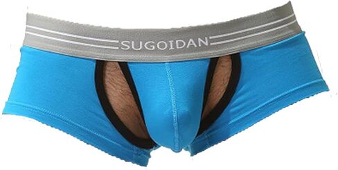 Evankin Men's Hollow Out Boxer Briefs Sexy Cotton Underwear Breathable Low Rise Lingerie with Removable Pouch in Saudi Arabia