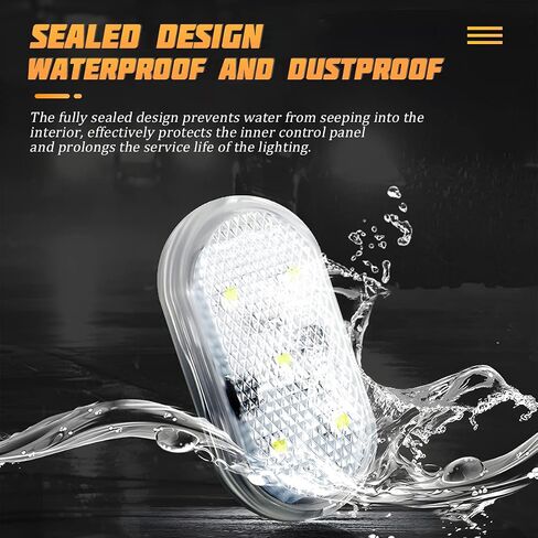 2 Pcs Upgrade Magnetic Car LED Lights Interior, 7 Colors Wireless Ambient Lighting, USB Rechargeable Reading Lights Atmosphere Lamp, Touch Light Interior Decoration for Ceiling Roof in Saudi Arabia