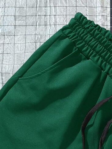 OYOANGLE Men's Summer Letter Print Drawstring Waist Casual Shorts Active Workout Gym Shorts in Saudi Arabia