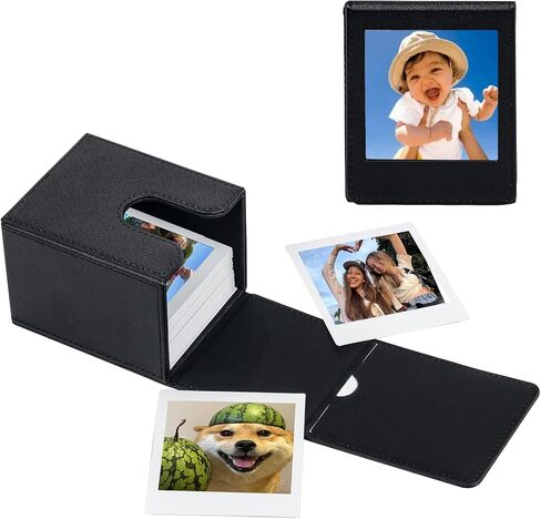 Picture Holder Case for Polaroid I-Type/NOW/OneStep/Fujifilm Instax Wide/Wide 400/300/210/200 Instant 600/I-Type Camera Films Photo Pouch Protection Case Can Hold 50+ Films (Only One) - Black in Saudi Arabia