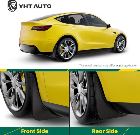 مجموعة YHTAUTO مكونة من 4 قطع بديلة من ملحقات واقيات الطين لسلسلة BMW X5 2014-2018 F15، بدون لوحة تشغيل (الجيل الثالث)، أمامي وخلفي LH RH، أسود in Saudi Arabia