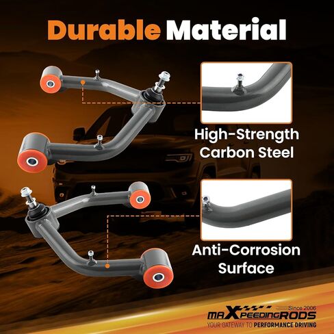 maXpeedingrods 2-4" Lift Upper Control Arm for Chevy Silverado/GMC Sierra 1500 1999-2006 Avalanche/Suburban for Cadillac Escalade ESV/EXT, Gray in Saudi Arabia