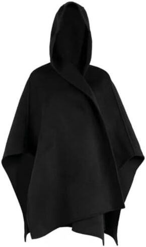 Women Hooded Cape Wool Blend Winter Sleeveless Poncho in Saudi Arabia