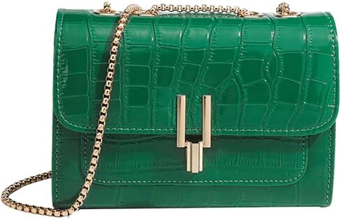 Women's Stylish Stone Pattern Crossbody Handbags Elegant Leather Shoulder Bags Chain Purse in Saudi Arabia