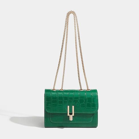Women's Stylish Stone Pattern Crossbody Handbags Elegant Leather Shoulder Bags Chain Purse in Saudi Arabia