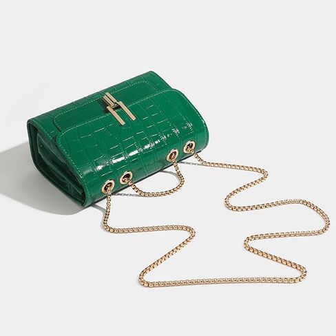 Women's Stylish Stone Pattern Crossbody Handbags Elegant Leather Shoulder Bags Chain Purse in Saudi Arabia