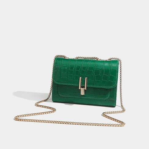 Women's Stylish Stone Pattern Crossbody Handbags Elegant Leather Shoulder Bags Chain Purse in Saudi Arabia