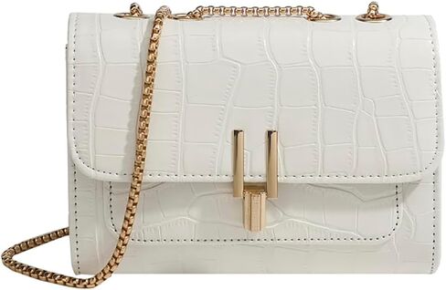 Women's Stylish Stone Pattern Crossbody Handbags Elegant Leather Shoulder Bags Chain Purse in Saudi Arabia